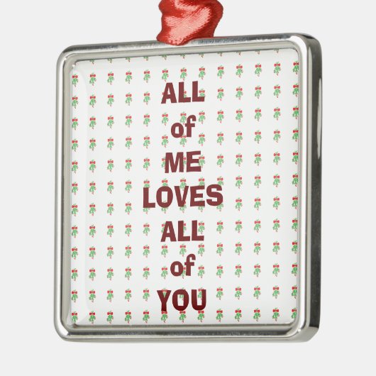 VERARBEITEN SIE IHRE LIEBE / MISTLETOS AUF DER GLE SILBERNES ORNAMENT (Links)