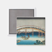 Verarbeitung über eine Brücke (Farbwoodblock-Druck Magnet (Vorderseite/Rückseite)