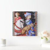 Verarbeitung von Magus Melchior, Pferdereiter, Wil Quadratische Wanduhr (Zuhause)