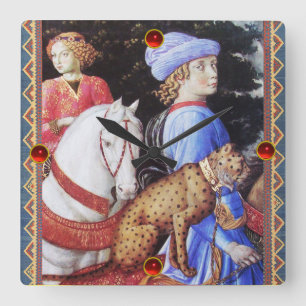 Verarbeitung von Magus Melchior, Pferdereiter, Wil Quadratische Wanduhr