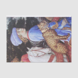 Verarbeitung von Magus Melchior, Pferdereiter, Wil Seidenpapier