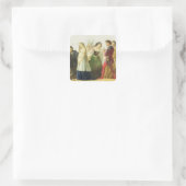 Verarbeitung von Zeichen aus Shakespeare (Öl auf Quadratischer Aufkleber (Tasche)