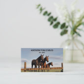 Verarbeitungsbare Pferdeställe Visitenkarte (Stehend Vorderseite)