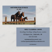 Verarbeitungsbare Pferdeställe Visitenkarte (Vorne/Hinten)