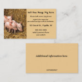 Verarbeitungsfähige Schweinehaltung Visitenkarte (Vorne/Hinten)