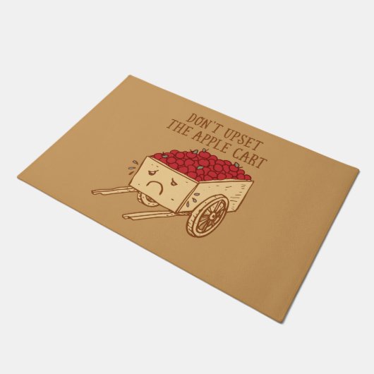 Verärgern Sie nicht den Apple-Warenkorb Fußmatte (Schrägansicht)