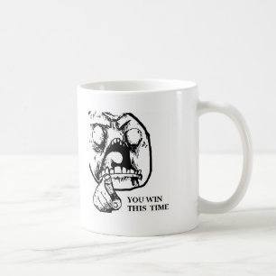 Verärgert gewinnen Sie dieses mal-Gesicht Kaffeetasse