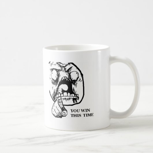 Verärgert gewinnen Sie dieses mal-Gesicht Kaffeetasse (Rechts)