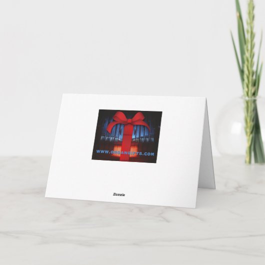 Verärgert Kathedralenorgan Feiertagskarte (Rückseite)