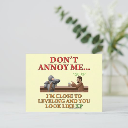 Verärgert mich nicht postkarte (Stehend Vorderseite)