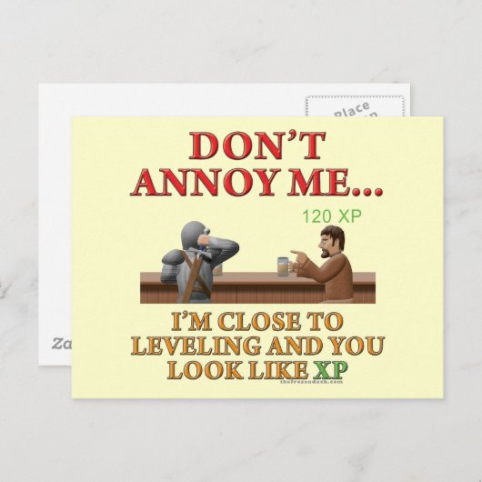 Verärgert mich nicht postkarte (Vorne/Hinten)