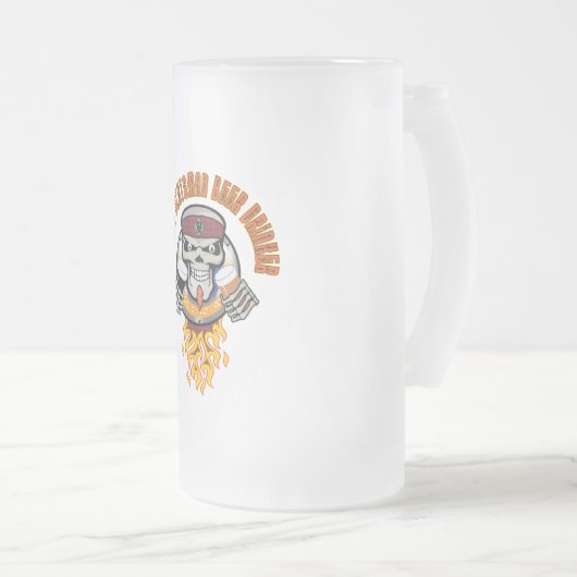 Verärgert-Scotsman-Bier-Trinker Mattglas Bierglas (VorderseiteRechts)