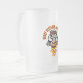 Verärgert-Scotsman-Bier-Trinker Mattglas Bierglas (Vorderseite Links)