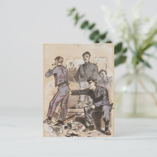 Verärgert sein Kaffeeleben im Lager Postkarte (Stehend Vorderseite)