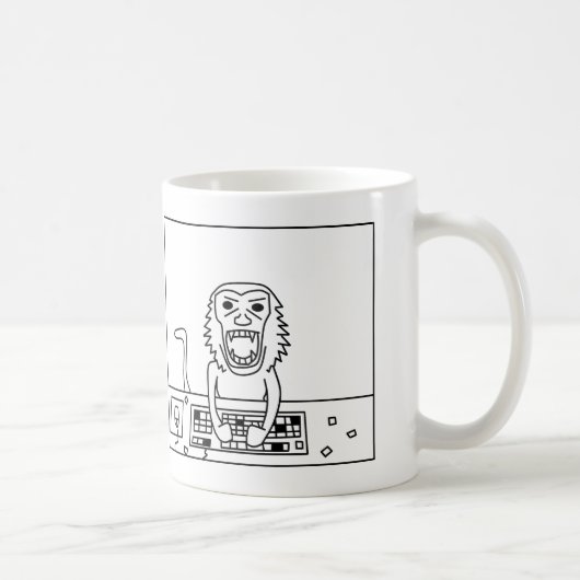 Verärgerte Affe-Tasse Kaffeetasse (Rechts)