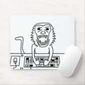Verärgerte AffeMausunterlage Mousepad (Mit Mouse)