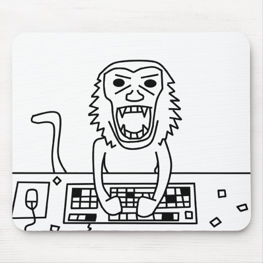 Verärgerte AffeMausunterlage Mousepad (Vorne)