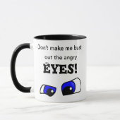 Verärgerte Augen-Wecker-Kaffee-Tasse Tasse (Links)