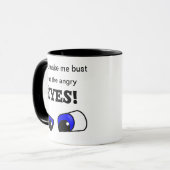 Verärgerte Augen-Wecker-Kaffee-Tasse Tasse (Vorderseite Links)