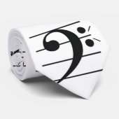 Verärgerte Bassschlüssel-Krawatte Krawatte (Gerollt)