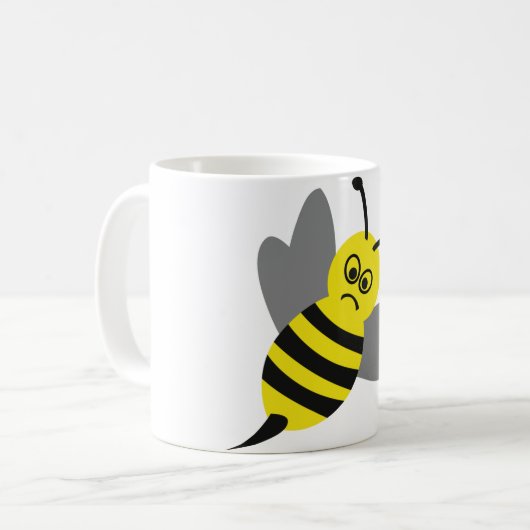 verärgerte Biene Kaffeetasse (Vorderseite Links)