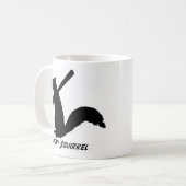 Verärgerte Eichhörnchen-Tasse (Schwarzes) Kaffeetasse (Vorderseite Links)