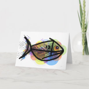 VERÄRGERTE FISCH-GRUSS-KARTE KARTE