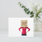 Verärgerte Frau Postkarte (Stehend Vorderseite)