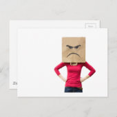 Verärgerte Frau Postkarte (Vorne/Hinten)
