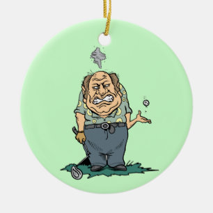 Verärgerte Golfspieler-T - Shirts und Geschenke Keramikornament