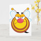 Verärgerte Honig-Bienen-Gruß-Karten Karte (Gelbe Blume)