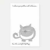 Verärgerte Katze "ich begrüße Ihre Problem-" Post-it Klebezettel (Vorderseite)