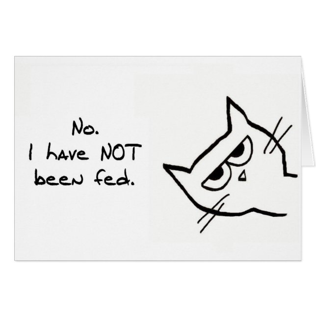 Verärgerte Katze ist NICHT gefüttert worden! (Vorderseite (Horizontal))