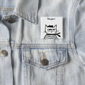 Verärgerte Katze ist so sehr französisch Button (Beispiel)