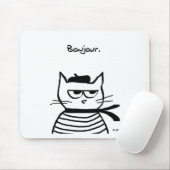 Verärgerte Katze ist so sehr französisch Mousepad (Mit Mouse)