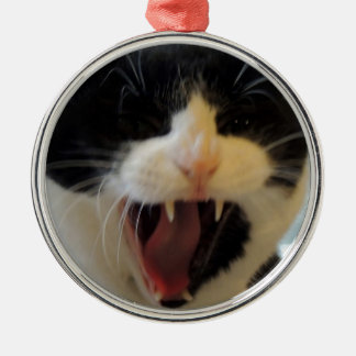Verärgerte Katze Ornament Aus Metall