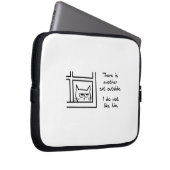 Verärgerte Katze sieht eine andere Katze - lustige Laptopschutzhülle (Vorne Rechts)