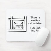 Verärgerte Katze sieht eine andere Katze - lustige Mousepad (Mit Mouse)
