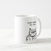 Verärgerte Katze stellt Krieg - lustige Kaffeetasse (VorderseiteRechts)