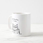Verärgerte Katze stellt Krieg - lustige Kaffeetasse (Vorderseite Links)