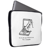 Verärgerte Katze verlangt Aufmerksamkeit - Laptopschutzhülle (Vorne Rechts)