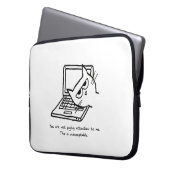 Verärgerte Katze verlangt Aufmerksamkeit - Laptopschutzhülle (Vorderseite Links)