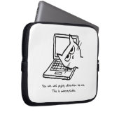 Verärgerte Katze verlangt Aufmerksamkeit - lustige Laptopschutzhülle (Vorne Rechts)