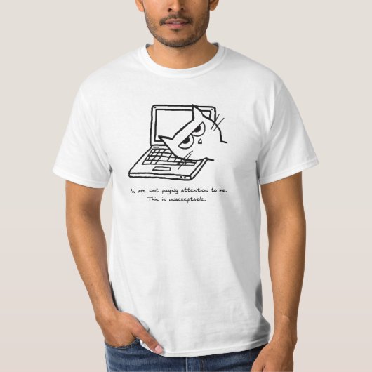 Verärgerte Katze verlangt Aufmerksamkeit - T-Shirt (Vorderseite)