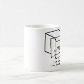 Verärgerte Katze versteckt sich in einem Kasten - Kaffeetasse (Mittel)