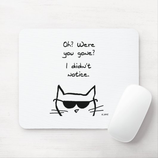 Verärgerte Katzen-Schellfische, wenn Sie gegangen Mousepad (Mit Mouse)