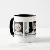 Verärgerte Katzen-Tasse, zum der Leute zu Tasse (Vorderseite Links)