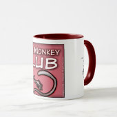 Verärgerte kleine Affe-Verein-Tasse Tasse (VorderseiteRechts)