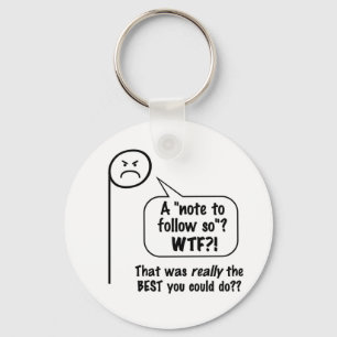 Verärgerte Musiknote "La " Schlüsselanhänger