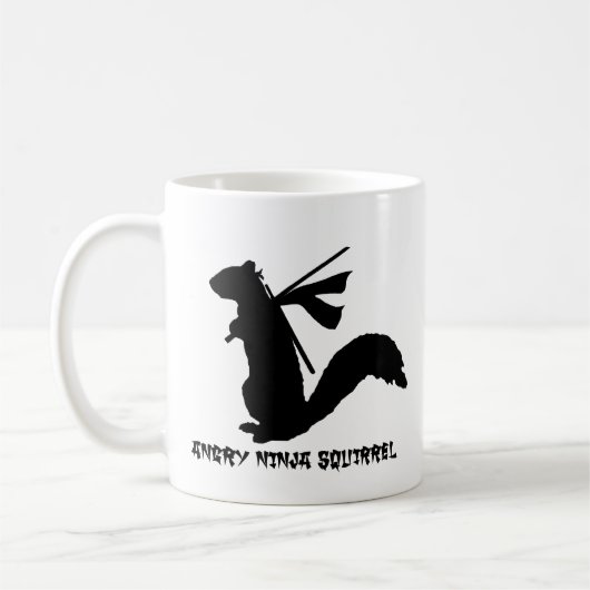 Verärgerte Ninja Eichhörnchen-Sammlung Kaffeetasse (Links)